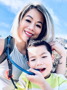 Lysa Ho with her son